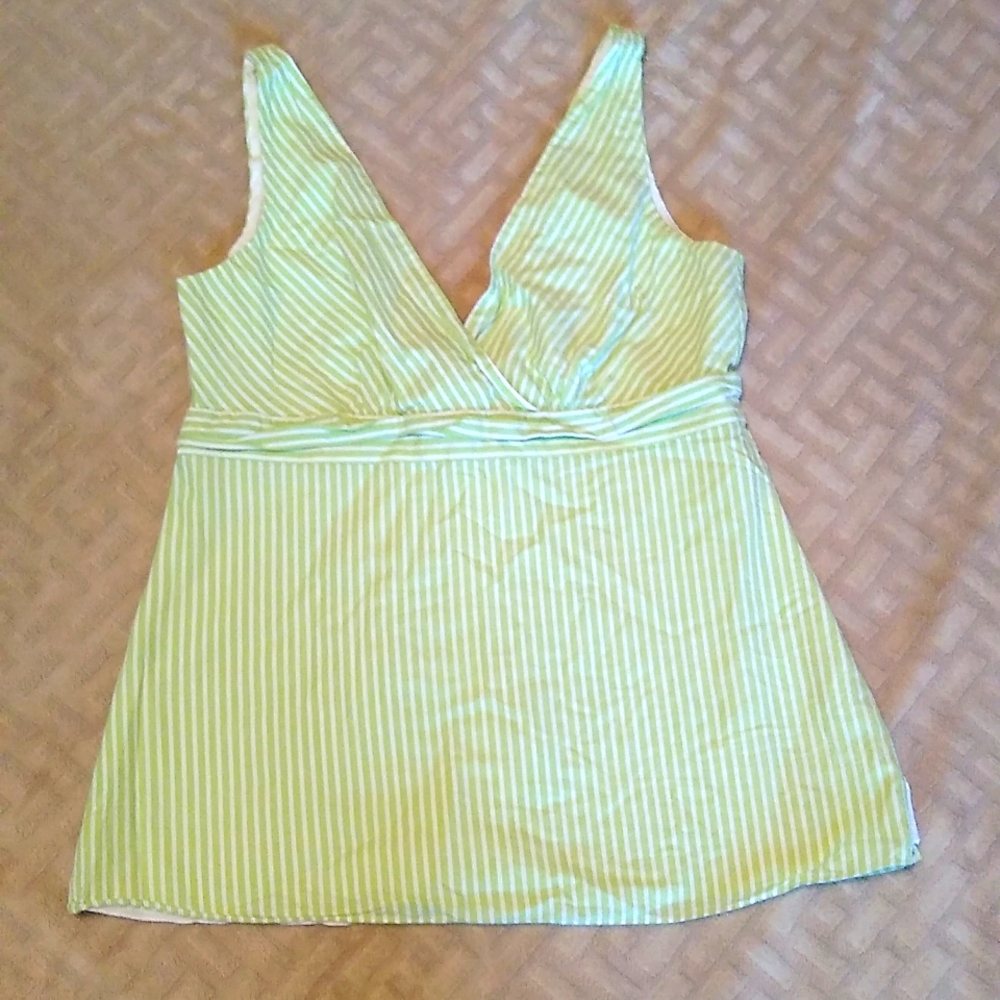 J. Crew stripped sleeveless blouse